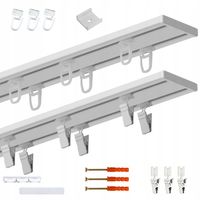 Karnisz Sufitowy Podwójny 300 CM Szyna Sufitowa Podwójna Na Wymiar