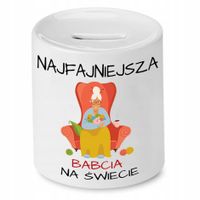 Skarbonka Dla Babci Najfajniejsza Babcia Prezent Z Nadrukiem Ze Zdjęciem