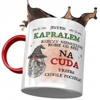 Kubek Czerwony Dla Kaprala Na Cuda Trzeba Chwilę Z Nadrukiem Ze Zdjęciem