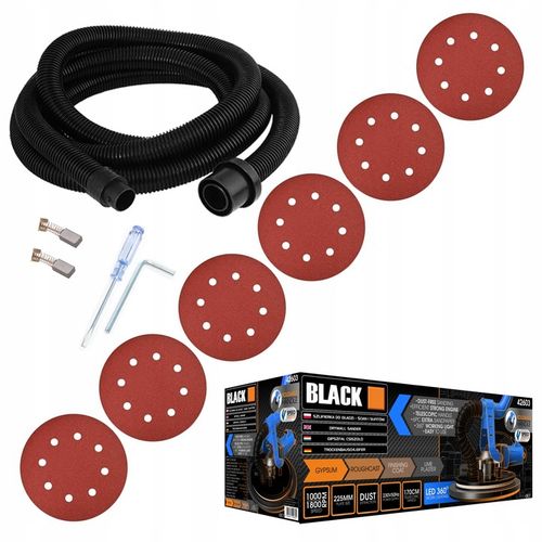 SZLIFIERKA ŻYRAFA DO GIPSU GŁADZI BEZPYŁOWA + LED BLACKTOOLS 750W na Arena.pl