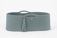 Kosz Mojżesza BOHO bawełniany Handmade z materacykiem - laurel