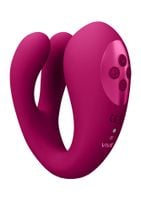 yoko   triple action vibrator dual prongs with clitoral pulse wave