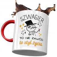 Kubek Czerwony Dla Szwagra Na Urodziny Na Prezent Z Nadrukiem Ze Zdjęciem