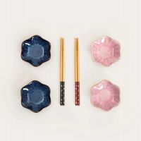 Zestaw SAKURA do sushi różowy w kształcie kwiatka 6 el. HOMLA