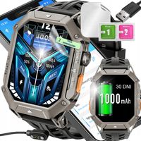 Zegarek męski Czarny smartwatch RUBICON BATERIA 1000 mAh ! do 30 DNI!!! R