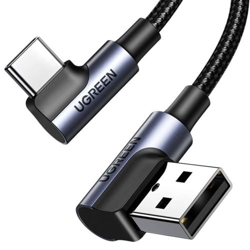 kabel usb-c do usb-a 2.0 kątowy ugreen us176, 3a, 3m (czarny) na Arena.pl