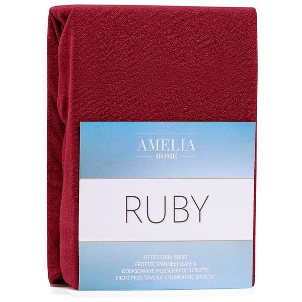 Prześcierdło Frotte AmeliaHome RUBY D.RED26 180-200x200+30 zdjęcie 5