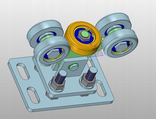 Zestaw wózek wózki rolki do bramy przesuwnej 80x80 rolka z Seger na Arena.pl
