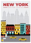Plakat New York Nowy Jork ilustracja 70x100 cm