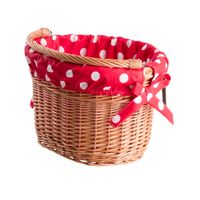 Wiklinowy Kosz na Rower z Obszyciem 38x32 H24 cm