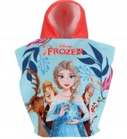 Ręcznik kąpielowy plażowy okrycie z kapturem Kraina Lodu Frozen ponczo