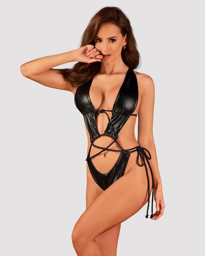 Sexowne Czarne Otwarte Body Cordellis Obsessive Wiązane na Arena.pl