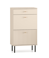 Szafka Na Buty Ryflowana 2 Klapy z Szufladą 2K1SZ 55 cm Kaszmir ZOFIA ML