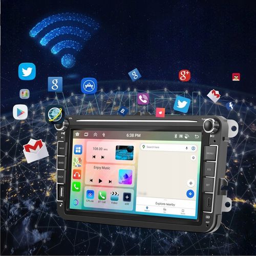 RADIO ANDROID 2DIN 4+64 GB 8 CALI VW PASSAT B6 B7 GOLF 5 V 6 VI SKODA na Arena.pl