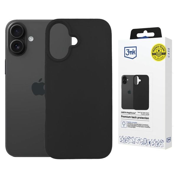 apple iphone 16 plus - 3mk hardy magsilicone graphite zdjęcie 1