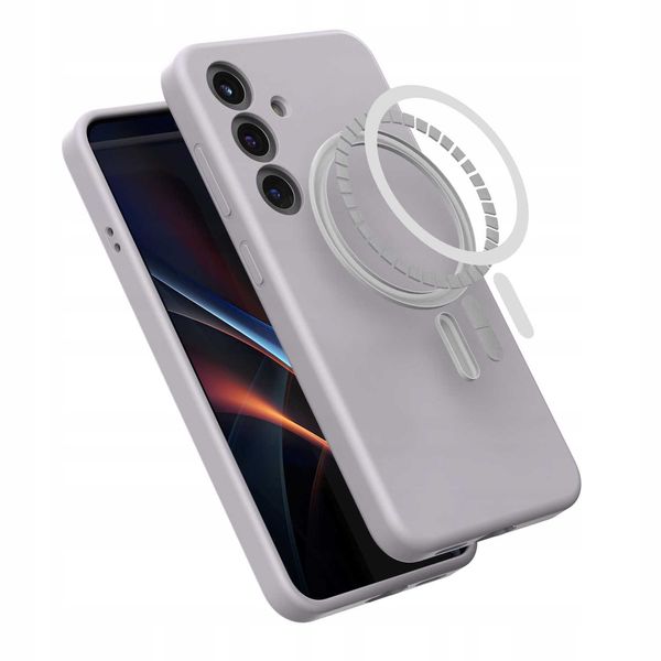 Spacecase Silicone Mag Galaxy S25 Light Purple zdjęcie 8