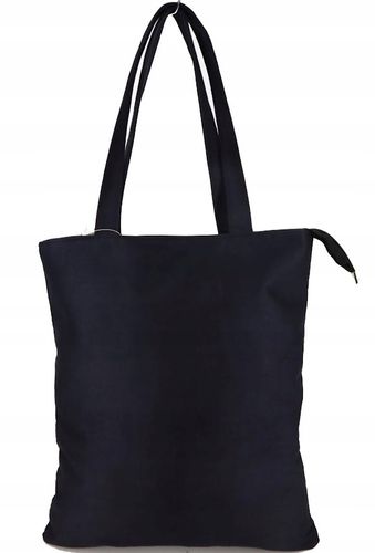 TOREBKA TORBA CZARNA materiałowa Z zabawnym napisem ,TOWAR SPOD LADY'' na Arena.pl