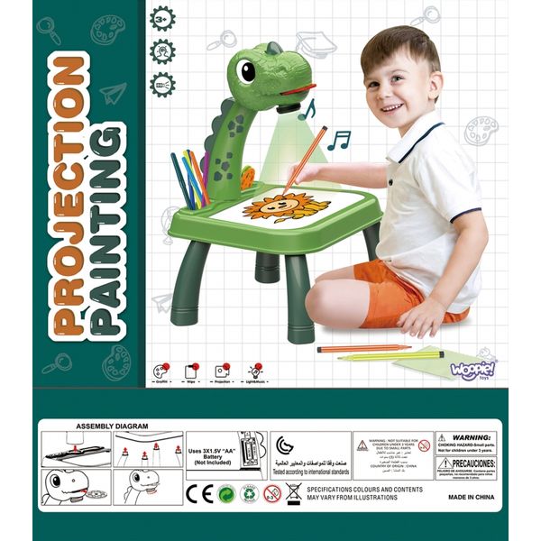 WOOPIE Drawing Board Dinosaur Projector + Markers zdjęcie 8