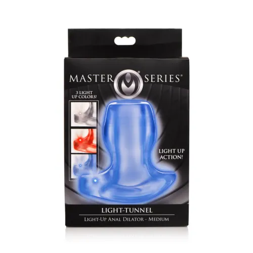 xr brands tunnel plug m podświetlany anatomiczny silikon led 3 kolory na Arena.pl