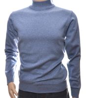 Sweter męski z półgolfem ze stójką półgolf z wełny wełniany XXL 2XL jeans