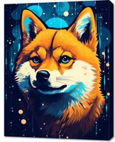 Obraz 70x90cm Lisek w Kosmosie