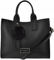 Klasyczna TORBA Torebka MONNARI SHOPPER Duża Czarna Pojemna 3 Komorowa Logo