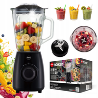 Blender kielichowy szklany do koktajli 1,8L 1000W czarny BK6 Eldom