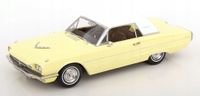 KK SCALE FORD THUNDERBIRD Hardtop Coupe 1966 Light yellow/white 1:18