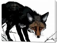 Obraz 90x70cm Nieufny Lis