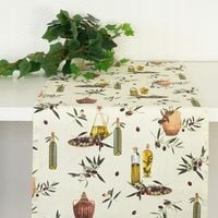 Bieżnik 140cm kremowy beżowy wielkanocny