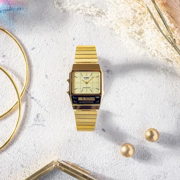 ZEGAREK UNISEX CASIO Vintage Dual Time AQ-800EG-9ADF  + BOX zdjęcie 8