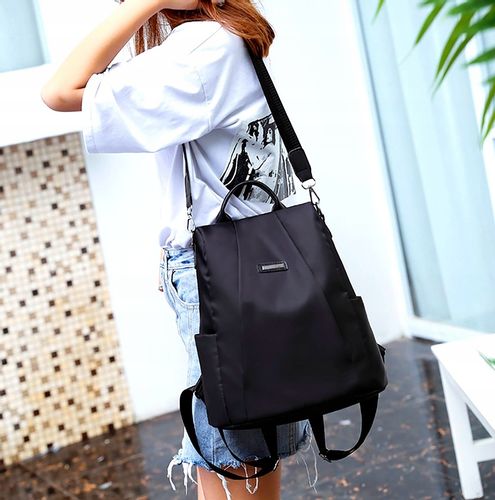 Plecak Damski Czarny Wodoodporny 2W1 Pojemny Torba na Arena.pl