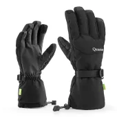 qunature ski gloves - finger style black m
