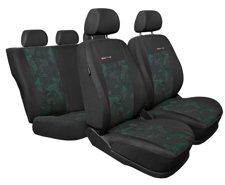 Uniwersalne welurowe pokrowce ELEGANCE ZIELONE do KIA STINGER zdjęcie 2