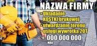 BANER REKLAMOWY 200x100 UKŁADANIE KOSTKI BRUKOWEJ