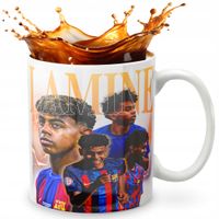 KUBEK 330ml GRAFIKA PREZENT ŚWIĘTA WZÓR - LAMINE YAMAL + IMIĘ