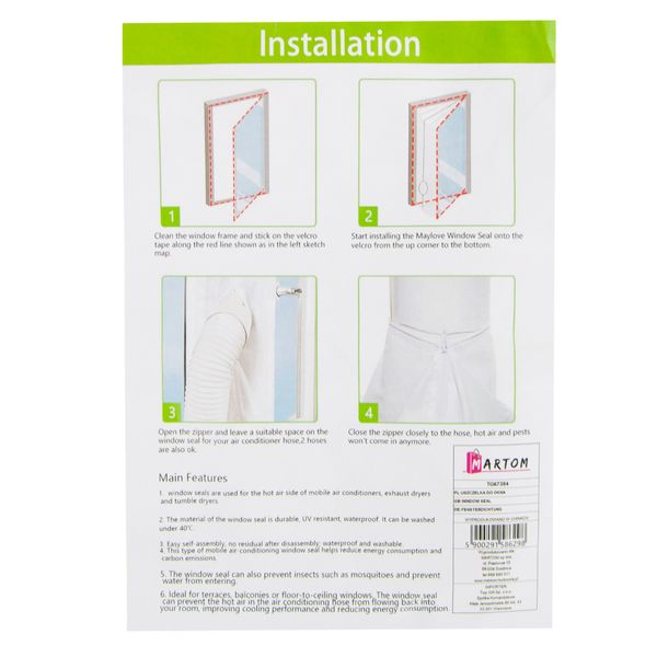 USZCZELKA DO OKNA DO KLIMATYZATORA 300CM BIAŁA zdjęcie 8