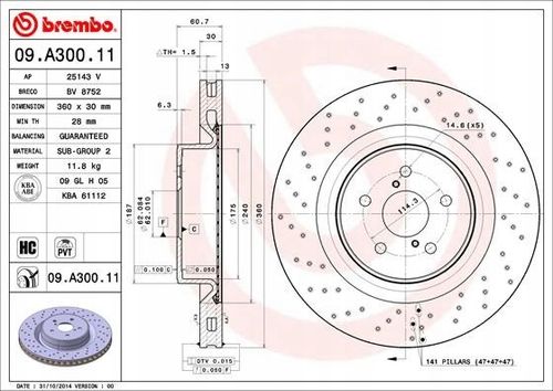 TARCZA HAM PRZOD 360X30 V BREMBO na Arena.pl