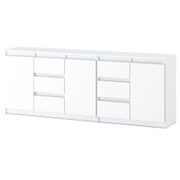 Komoda Biała Nowoczesna 6 Szuflad Agnes 200cm Do Sypialni Młodzieżowa