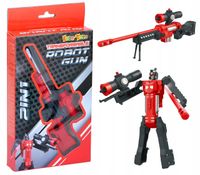 Karabin pistolet zabawka składana w robot EDDY TOYS 2w1 czerwony