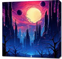 Obraz 70x70cm Gwieździste Miasto