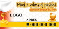 BANER REKLAMOWY OCZKOWANY 200x100 cm RÓŻNE WZORY MIÓD Z WŁASNEJ PASIEKI