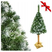 CHOINKA SZTUCZNE DRZEWKO NA PNIU 160 cm OŚNIEŻONA SOSNA DIAMENTOWA 3D