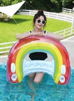 MATERAC WODNY DMUCHANY LEŻAK DO PŁYWANIA NA BASEN PLAŻĘ DUŻY XXL KOLOROWY