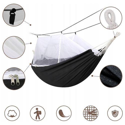 DUŻY HAMAK DWUOSOBOWY XXXL OGRODOWY MOCNY PŁÓCIENNY HAMAK 150X200CM na Arena.pl