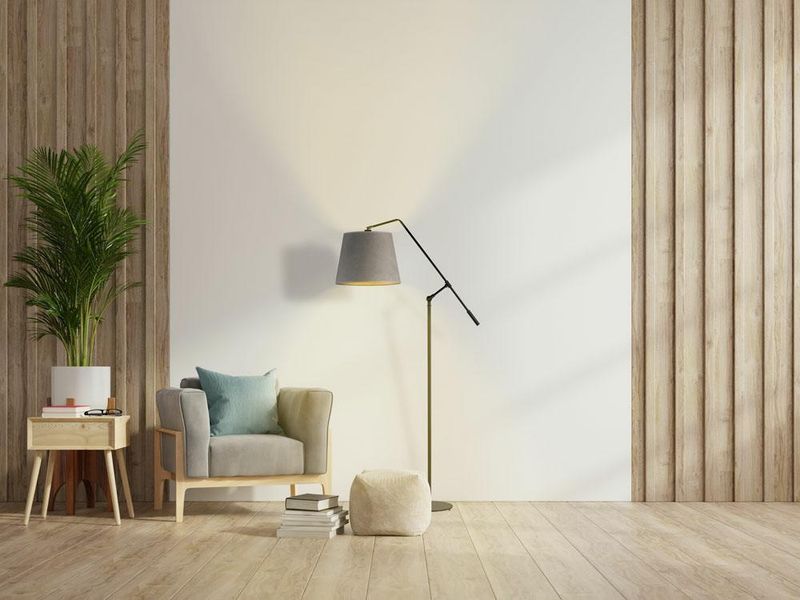 Lampa podłogowa FOYA GOLD srebrna szara zdjęcie 4