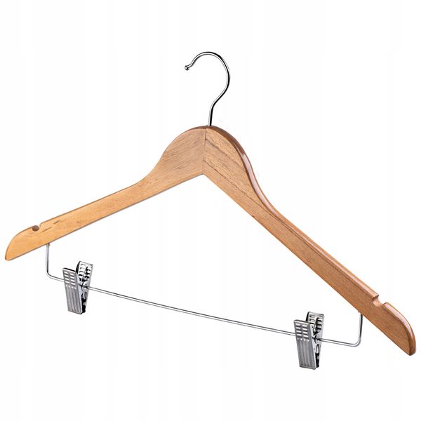 WIESZAKI NA UBRANIA DREWNIANE Z KLIPSAMI 6X ZESTAW zdjęcie 3
