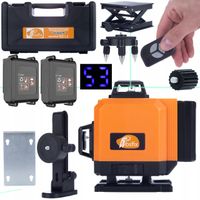 SET ROSFIX LASER KRZYŻOWY POZIOMICA LASEROWA 360 16 LINII 2xDUŻY AKU USB-C