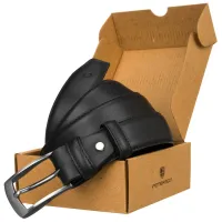 gładki pasek męski do garnituru - peterson