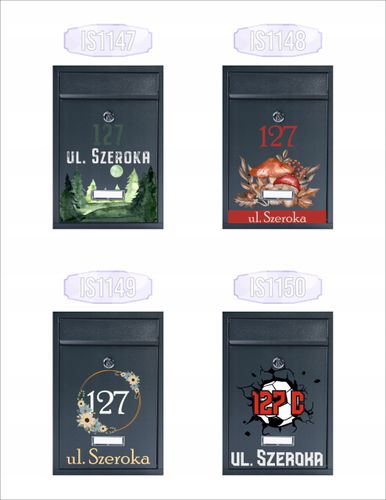 SKRZYNKA NA LISTY POCZTOWA stal z nadrukiem UV adres numer domu miejscowość na Arena.pl